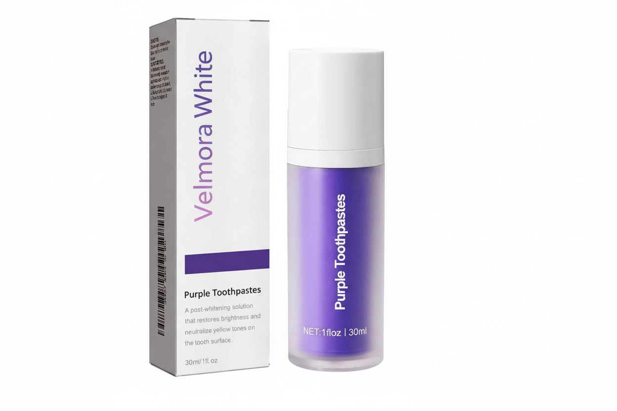 VelmoraWhite® Purple Teeth Whitening Essence Toothpaste