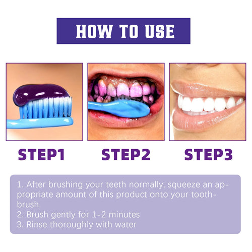VelmoraWhite® Purple Teeth Whitening Essence Toothpaste